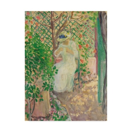 Henri Lebasque 'Marthe Lebasque Dans La Gloriette' Canvas Art,35x47